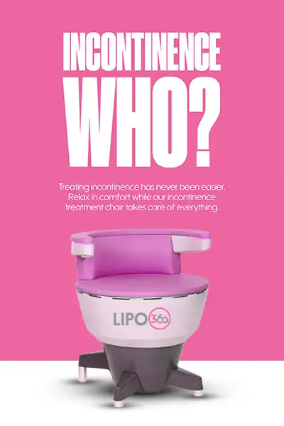 LIPO360 EMS Chair Can Help with Urinary Incontinence 2 Image of a urinary incontinence treatment seat Chigwell
